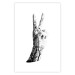 Poster Victory - black and white abstraction with a hand showing the victory sign 117025 additionalThumb 19