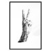 Poster Victory - black and white abstraction with a hand showing the victory sign 117025 additionalThumb 15