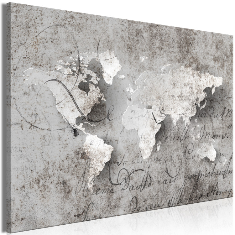 Canvas Exploring Continents (1-part) - Retro World Map with Labels 117125 additionalImage 2