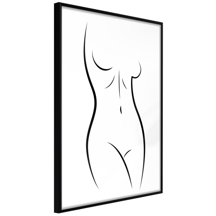 Wall Poster Ideal Body - black and white simple composition with woman's silhouette 117225 additionalImage 12