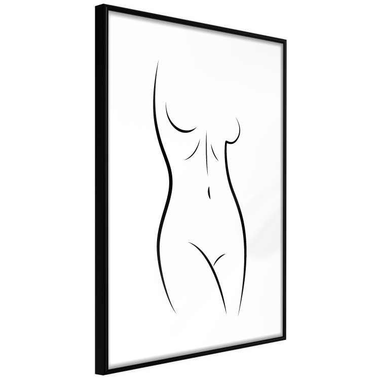 Wall Poster Ideal Body - black and white simple composition with woman's silhouette 117225 additionalImage 13
