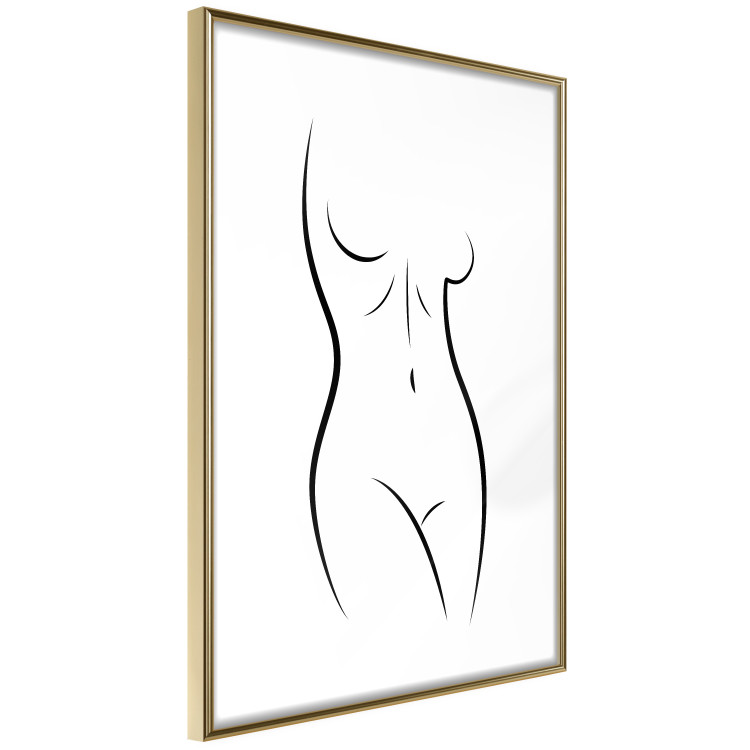 Wall Poster Ideal Body - black and white simple composition with woman's silhouette 117225 additionalImage 8