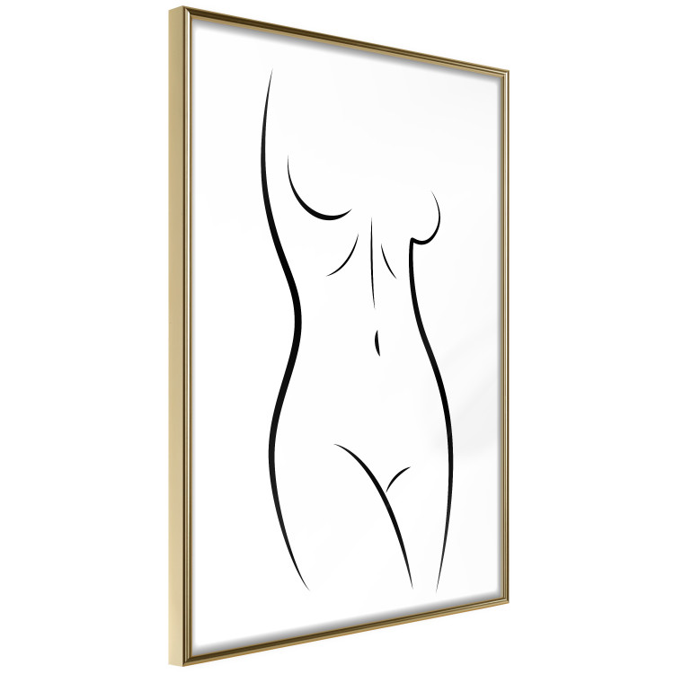 Wall Poster Ideal Body - black and white simple composition with woman's silhouette 117225 additionalImage 14