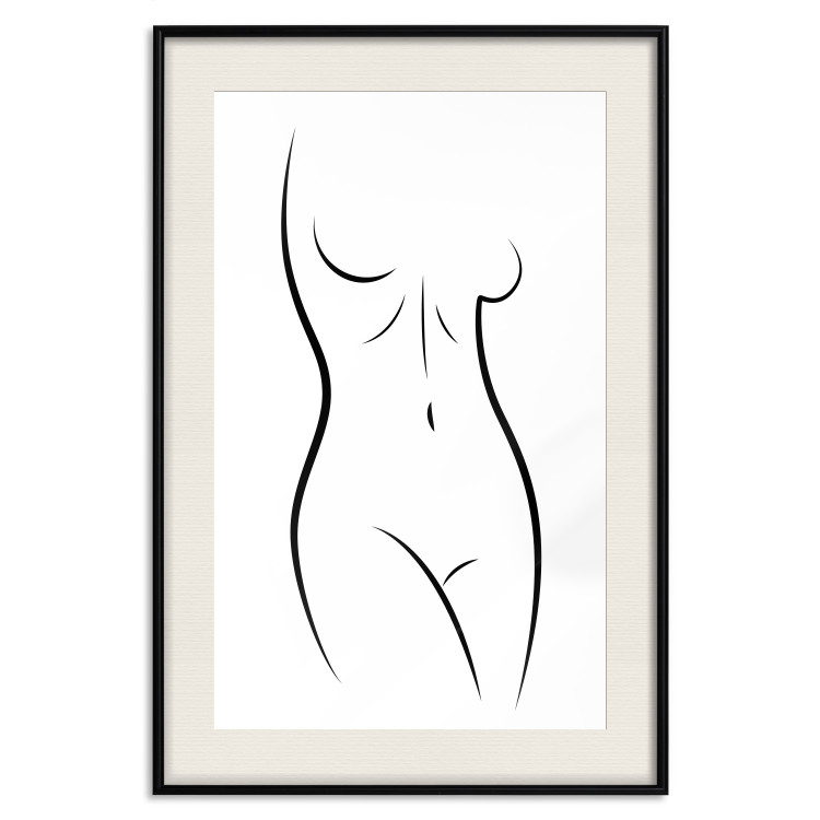 Wall Poster Ideal Body - black and white simple composition with woman's silhouette 117225 additionalImage 18