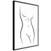 Wall Poster Ideal Body - black and white simple composition with woman's silhouette 117225 additionalThumb 12