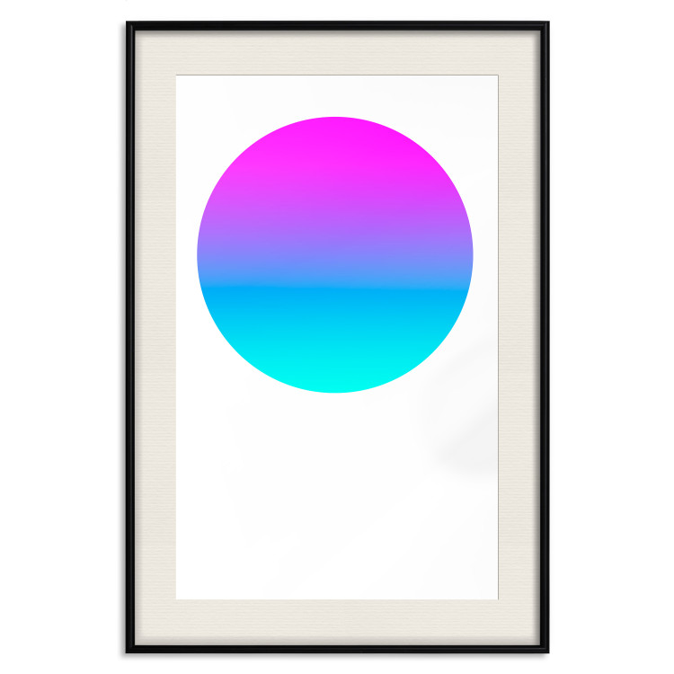 Poster Colorful Circle - geometric abstraction with gradient on white background 117625 additionalImage 18