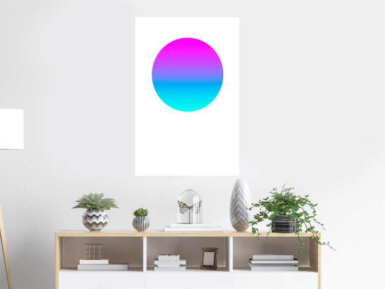 Poster Colorful Circle - geometric abstraction with gradient on white background 117625 additionalImage 2