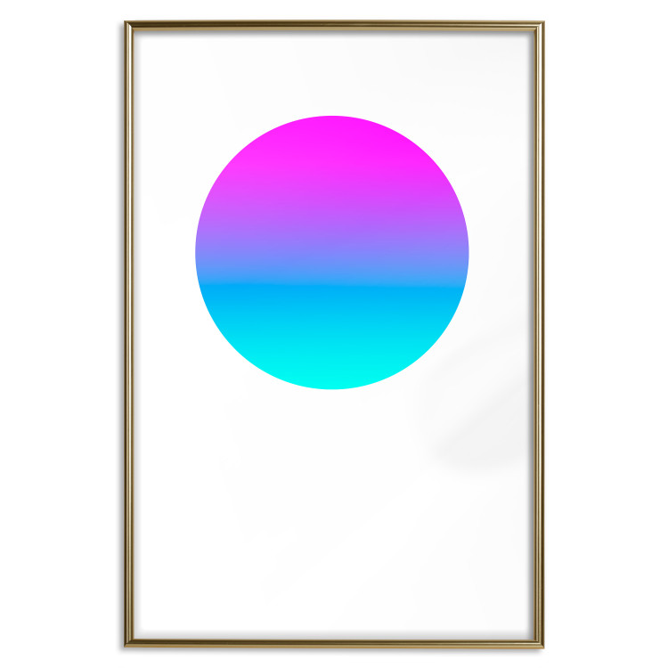 Poster Colorful Circle - geometric abstraction with gradient on white background 117625 additionalImage 16