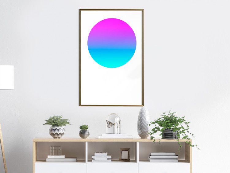 Poster Colorful Circle - geometric abstraction with gradient on white background 117625 additionalImage 7