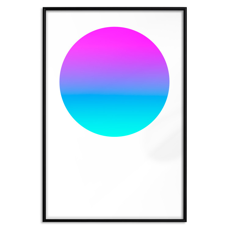 Poster Colorful Circle - geometric abstraction with gradient on white background 117625 additionalImage 24
