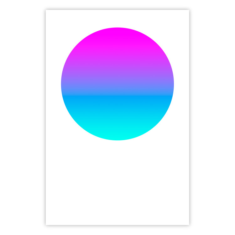 Poster Colorful Circle - geometric abstraction with gradient on white background 117625