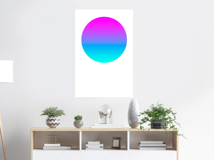 Poster Colorful Circle - geometric abstraction with gradient on white background 117625 additionalImage 23