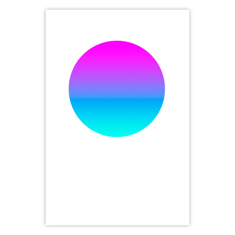 Poster Colorful Circle - geometric abstraction with gradient on white background 117625 additionalImage 19