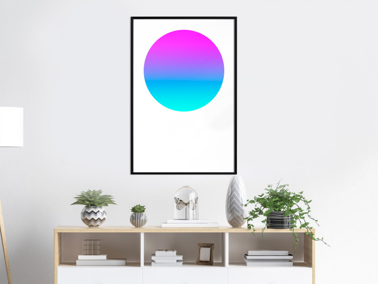Poster Colorful Circle - geometric abstraction with gradient on white background 117625 additionalImage 5
