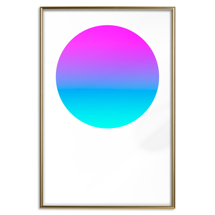 Poster Colorful Circle - geometric abstraction with gradient on white background 117625 additionalImage 20