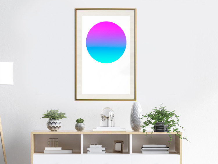 Poster Colorful Circle - geometric abstraction with gradient on white background 117625 additionalImage 21