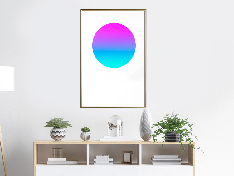 Poster Colorful Circle - geometric abstraction with gradient on white background 117625 additionalImage 13