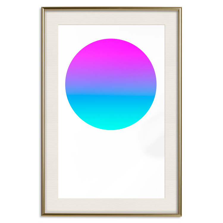 Poster Colorful Circle - geometric abstraction with gradient on white background 117625 additionalImage 19