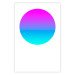 Poster Colorful Circle - geometric abstraction with gradient on white background 117625