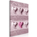 Canvas Art Print Stone love - six hearts on a concrete texture in pink colors 118225 additionalThumb 2
