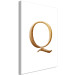 Canvas Q - minimalist golden letter with texture imitation on white 118325 additionalThumb 2