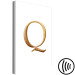 Canvas Q - minimalist golden letter with texture imitation on white 118325 additionalThumb 6