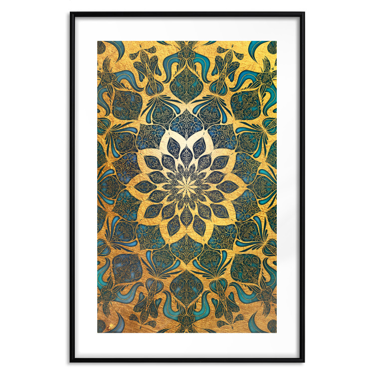 Wall Poster Gold of India - composition with a Zen-style Mandala in golden tones 119025 additionalImage 15