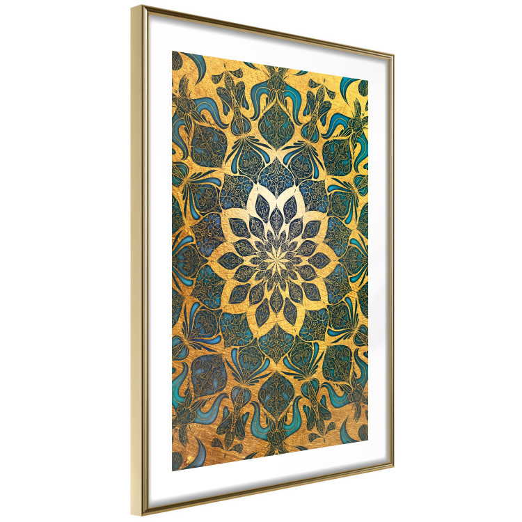 Wall Poster Gold of India - composition with a Zen-style Mandala in golden tones 119025 additionalImage 6