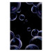 Wall Poster Lightness of Being - soap bubbles on a black background in an abstract motif 122625