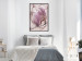 Poster Marble Magnolia - pink flowers on a background of white marble texture 122725 additionalThumb 3