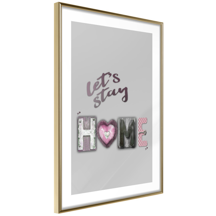 Poster Let's Stay Home - English text "home" on a solid gray background 122825 additionalImage 8