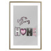 Poster Let's Stay Home - English text "home" on a solid gray background 122825 additionalThumb 14