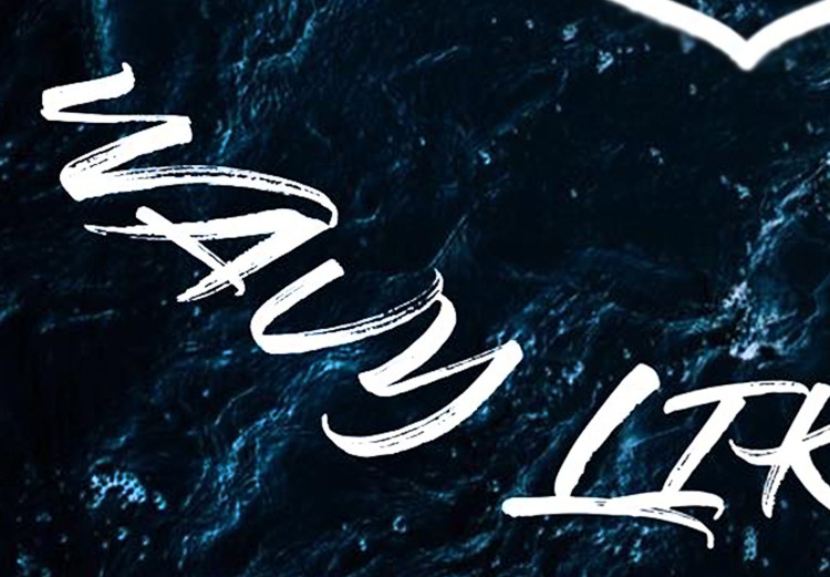 Wall Poster Hair like Water, Wavy like a Sea - English text on a sea background 123025 additionalImage 9