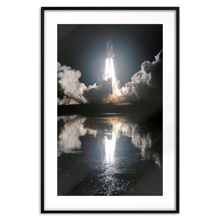 Wall Poster Successful Launch - glow and smoke of launching rocket against dark sky 123525 additionalImage 15