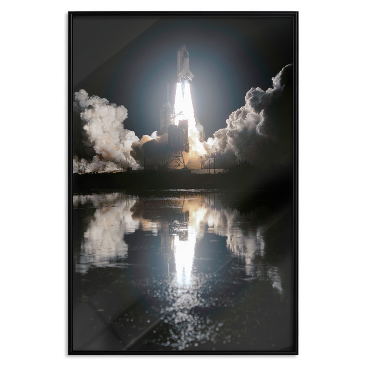 Wall Poster Successful Launch - glow and smoke of launching rocket against dark sky 123525 additionalImage 18