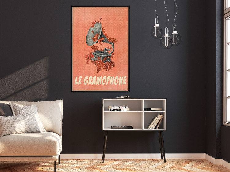 Poster Phonograph - French captions and flower-covered music player 123625 additionalImage 3