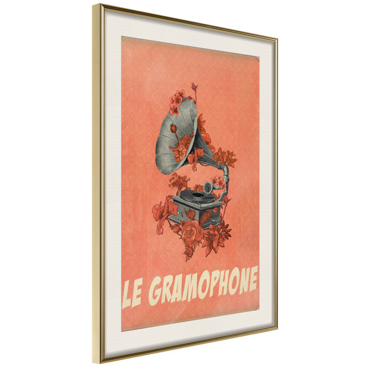 Poster Phonograph - French captions and flower-covered music player 123625 additionalImage 2