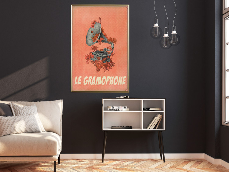 Poster Phonograph - French captions and flower-covered music player 123625 additionalImage 5