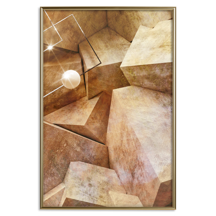 Poster Saffron Corners - stone rocks in geometric shapes 123825 additionalImage 20