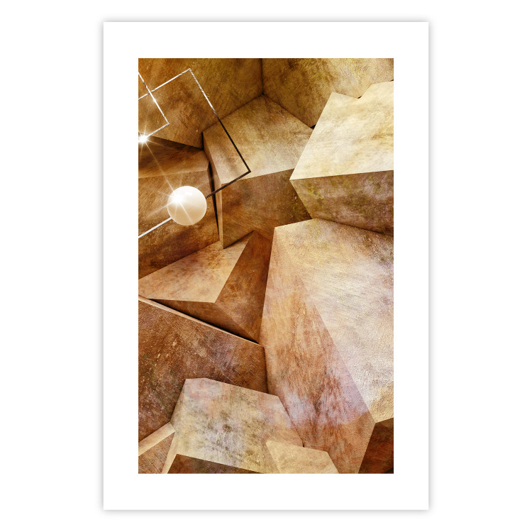 Poster Saffron Corners - stone rocks in geometric shapes 123825 additionalImage 25