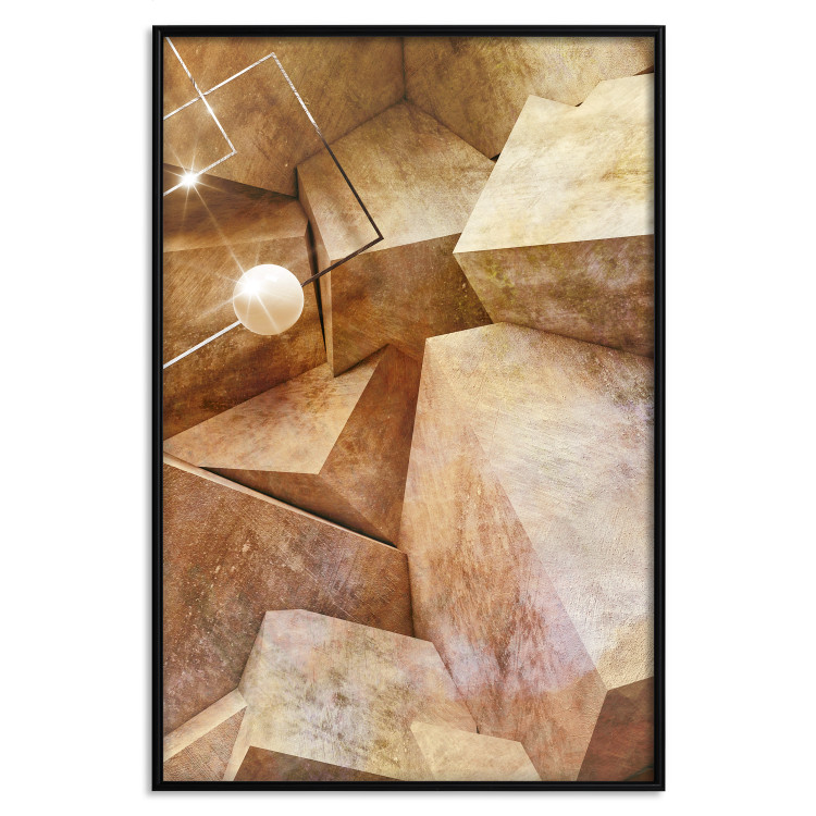 Poster Saffron Corners - stone rocks in geometric shapes 123825 additionalImage 24