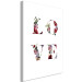 Canvas Love in flowers - colourful English inscription on white background 124425 additionalThumb 2