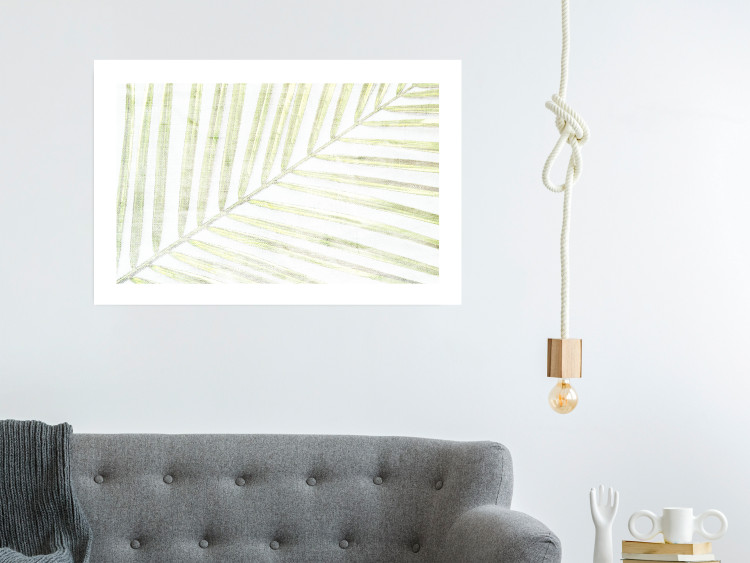 Poster Palm Leaf - light green leafy composition of a tropical plant 126825 additionalImage 3