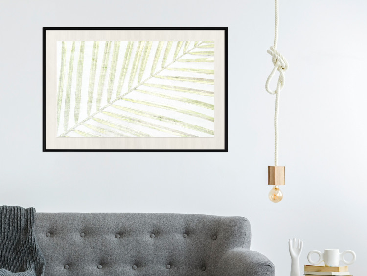 Poster Palm Leaf - light green leafy composition of a tropical plant 126825 additionalImage 24