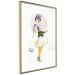 Poster Yellow Stockings - abstract silhouette of a woman with flower accents 127525 additionalThumb 7