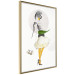Poster Yellow Stockings - abstract silhouette of a woman with flower accents 127525 additionalThumb 12