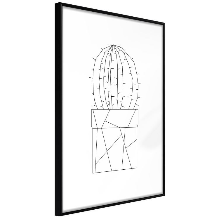 Poster Graphic Cactus - abstract line art of cactus with figures on white background 128025 additionalImage 8
