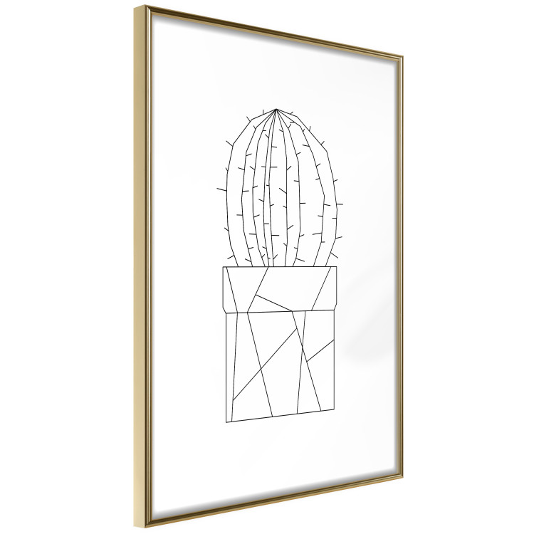 Poster Graphic Cactus - abstract line art of cactus with figures on white background 128025 additionalImage 9