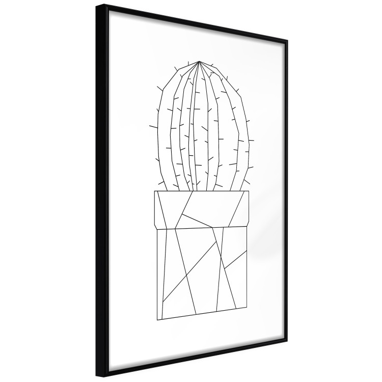 Poster Graphic Cactus - abstract line art of cactus with figures on white background 128025 additionalImage 13