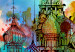 Canvas Art Print Colorful Moscow (1-part) vertical - abstract architecture 129325 additionalThumb 4
